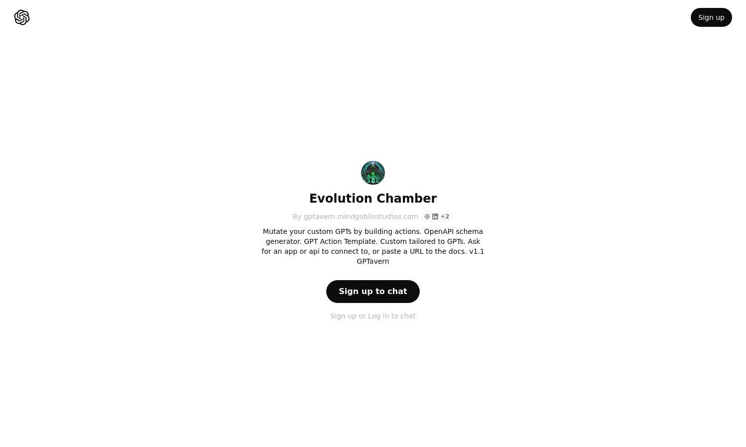 ChatGPT - Evolution Chamber Website