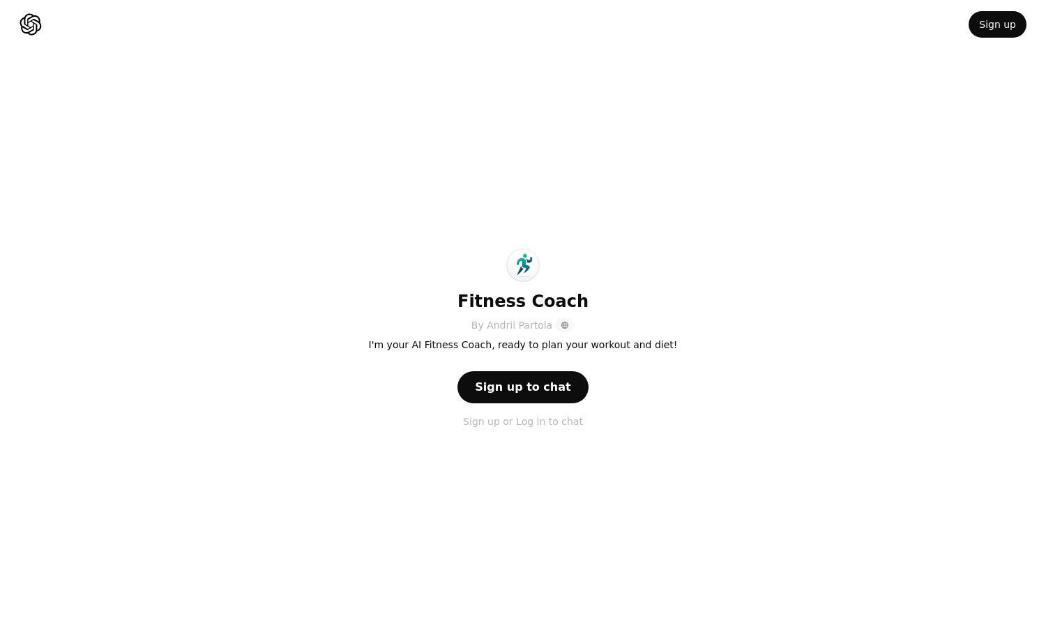 ChatGPT - Fitness Coach Website