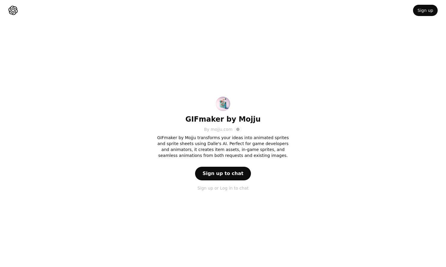 ChatGPT - GIFmaker by Mojju Website