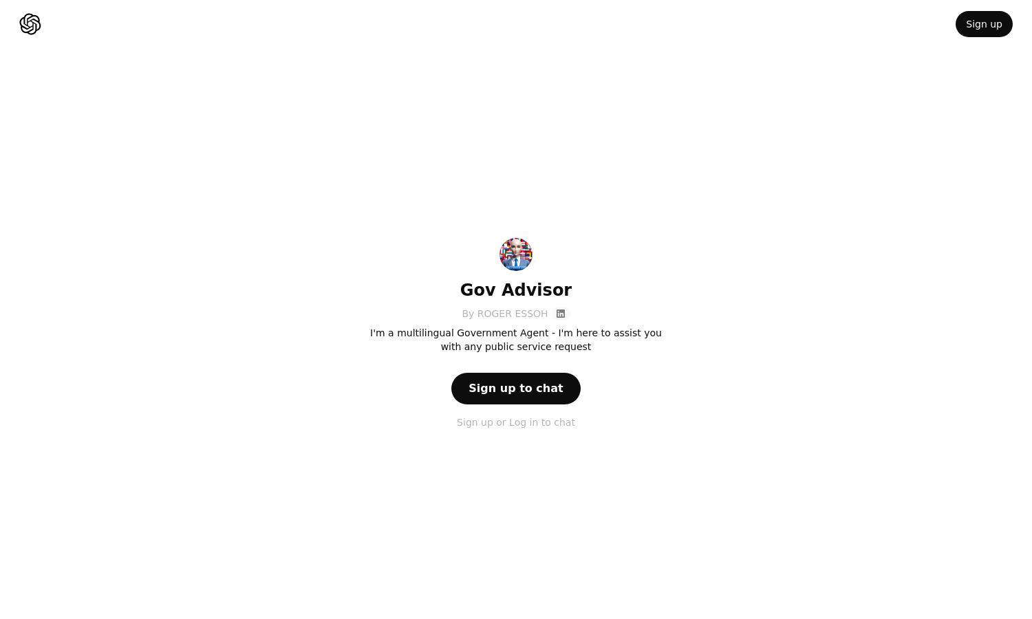 ChatGPT - Gov Advisor Website