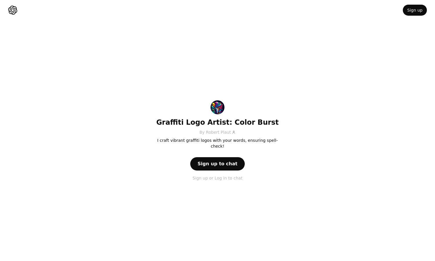 ChatGPT - Graffiti Logo Artist: Color Burst Website