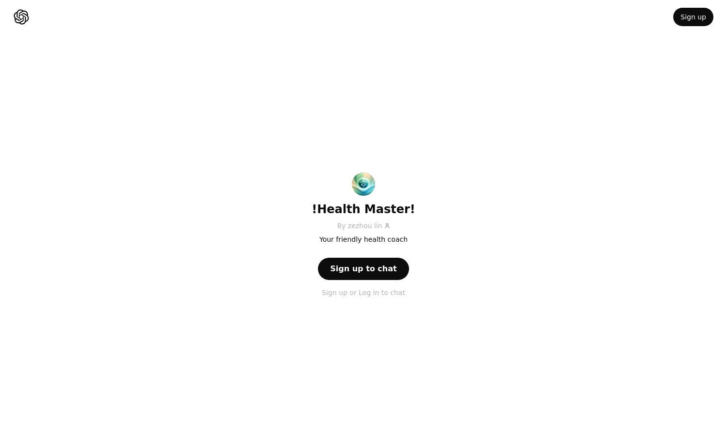 ChatGPT - !Health Master! Website