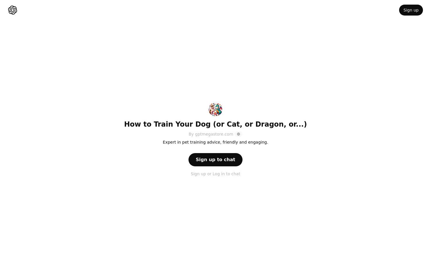 ChatGPT - How to Train Your Dog (or Cat, or Dragon, or...) Website