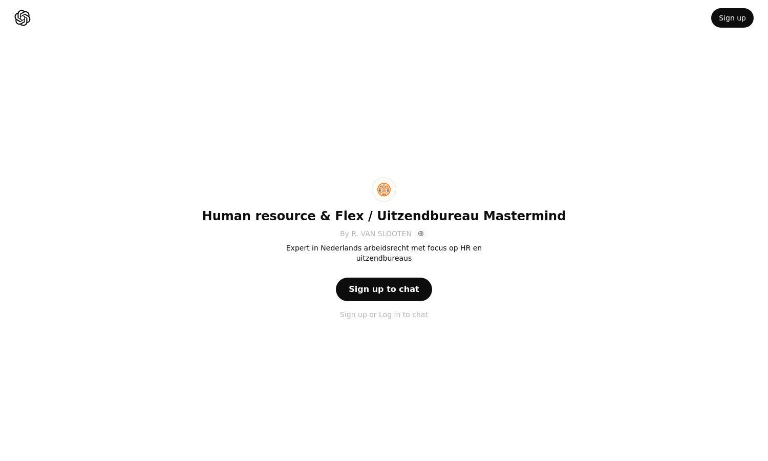 ChatGPT - Human resource & Flex / Uitzendbureau Mastermind Website