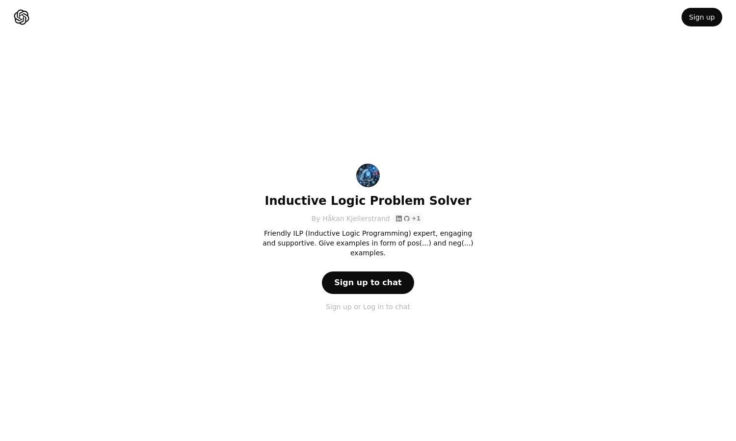 ChatGPT - Inductive Logic Problem Solver Website