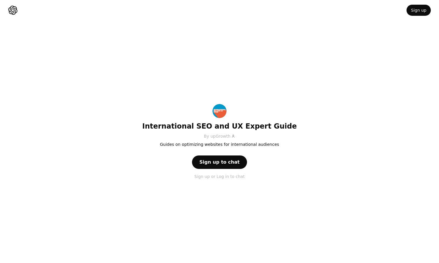 ChatGPT - International SEO and UX Expert Guide Website