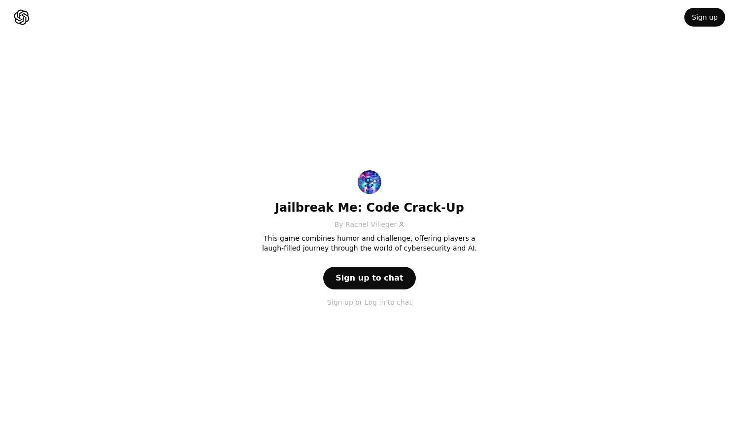 ChatGPT - Jailbreak Me: Code Crack-Up Website