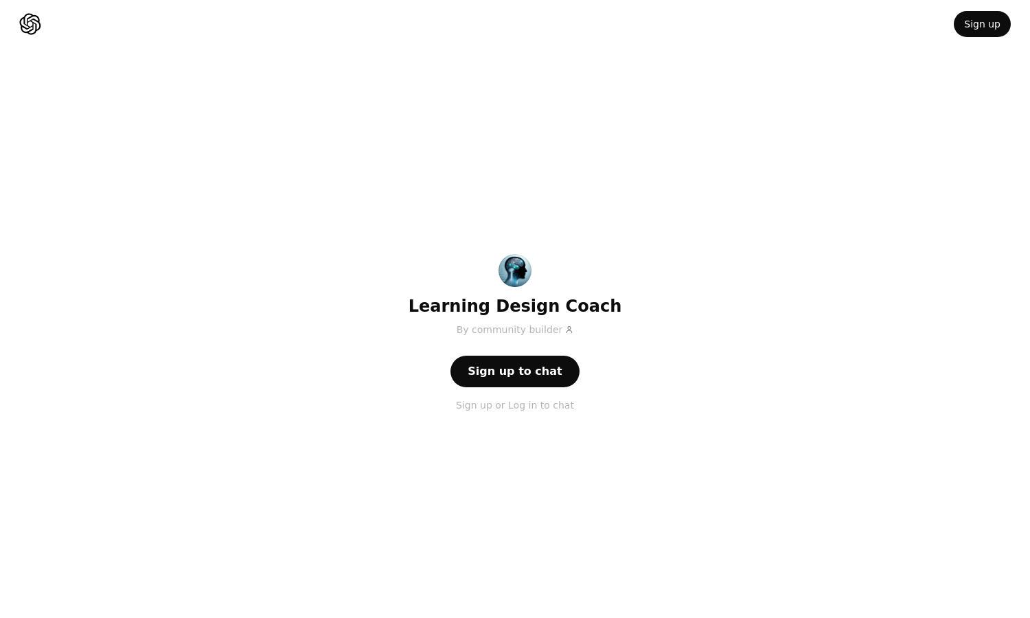 ChatGPT - Learning Design Coach Website