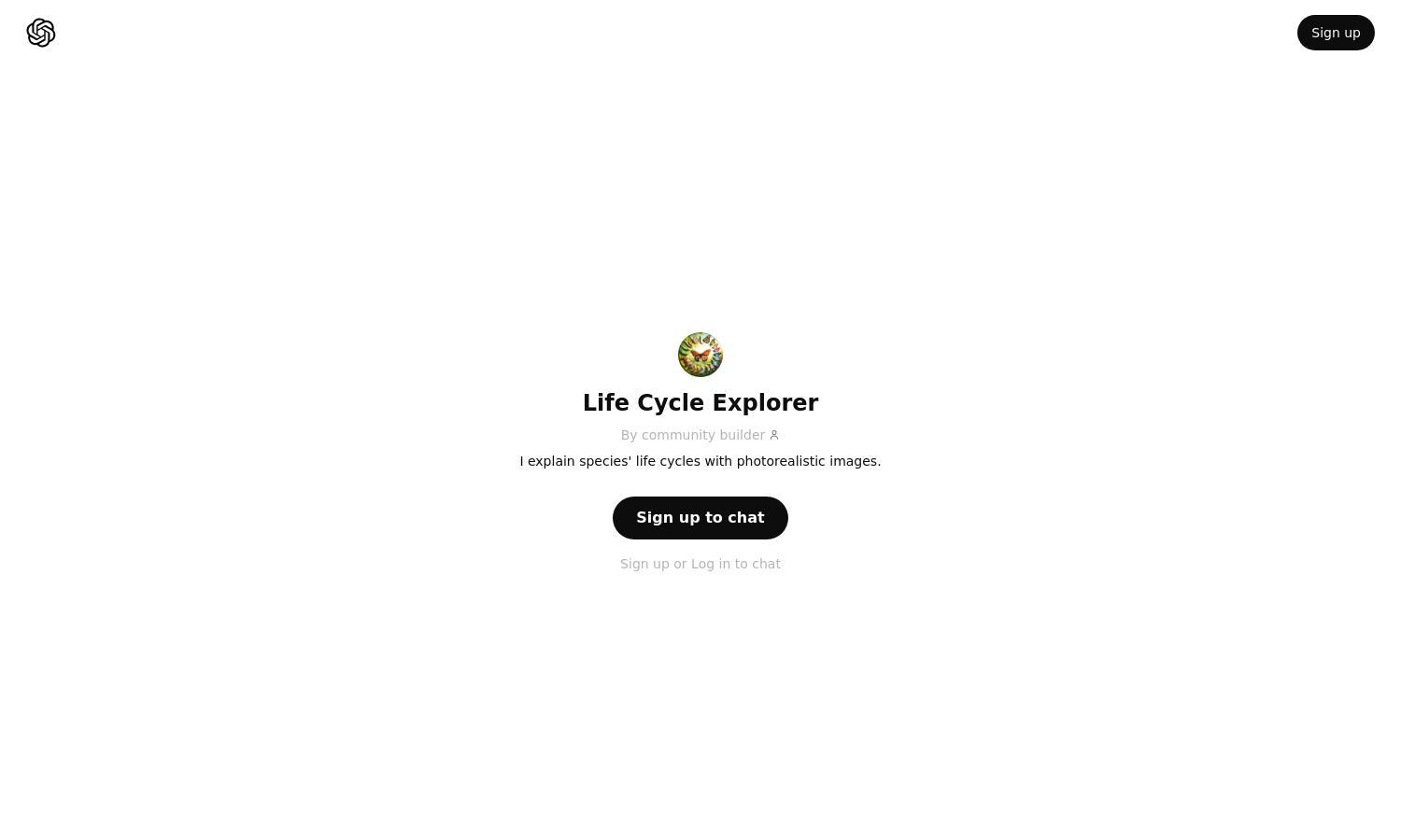 ChatGPT - Life Cycle Explorer Website