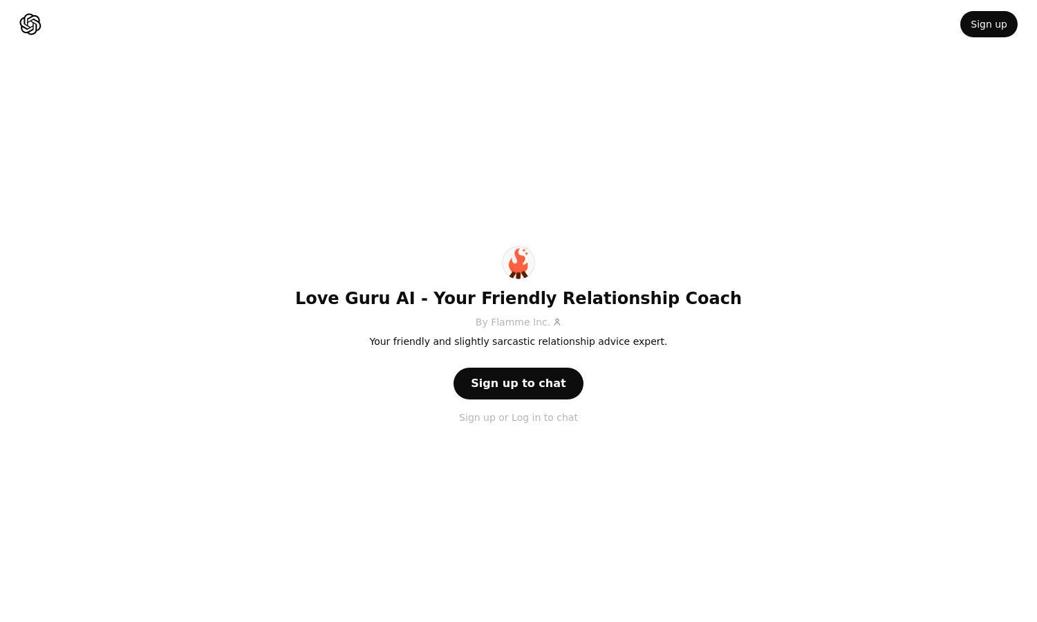 ChatGPT - Love Guru AI - Your Friendly Relationship Coach Website