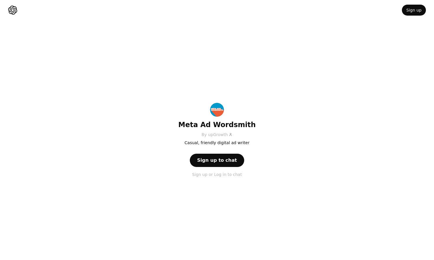 ChatGPT - Meta Ad Wordsmith Website