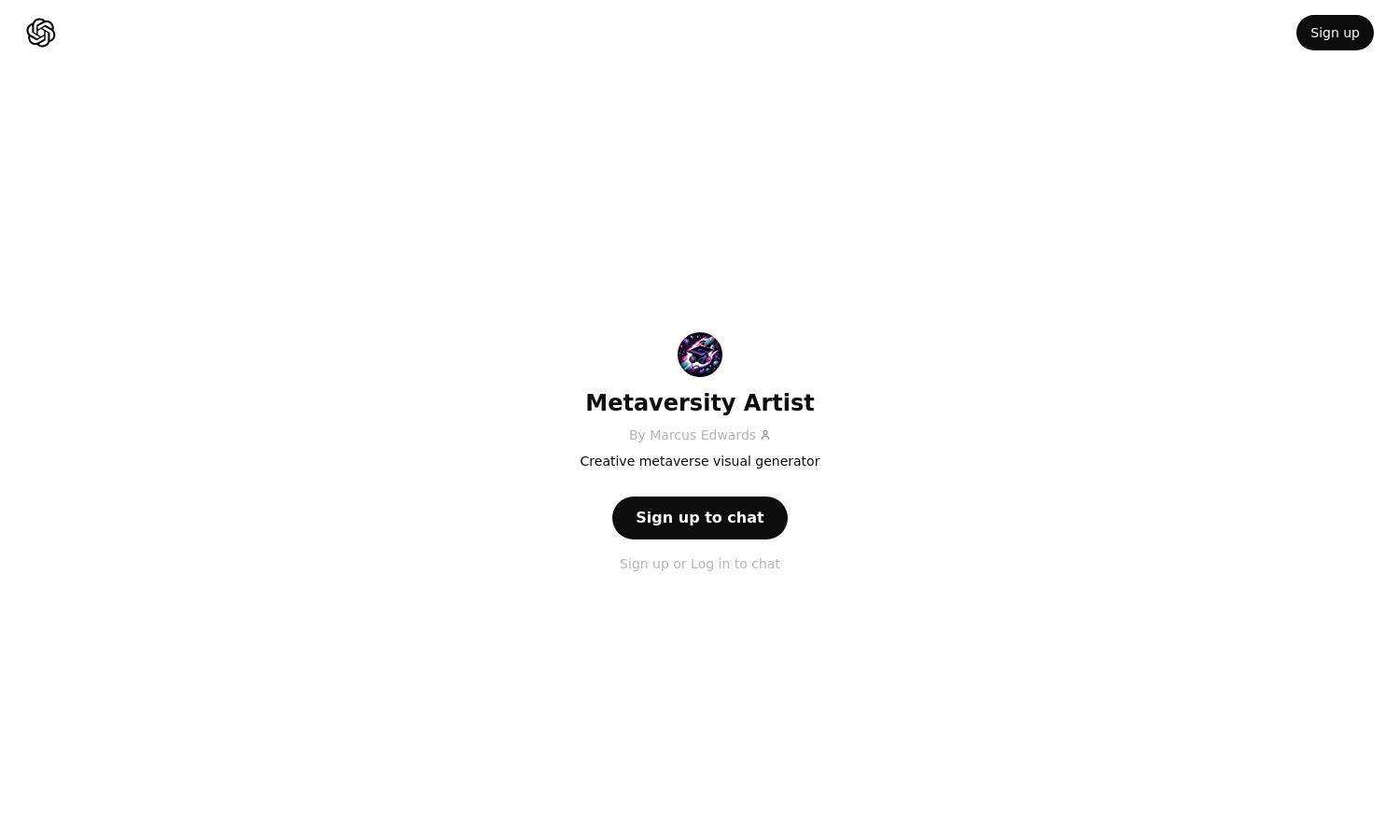 ChatGPT - Metaversity Artist Website