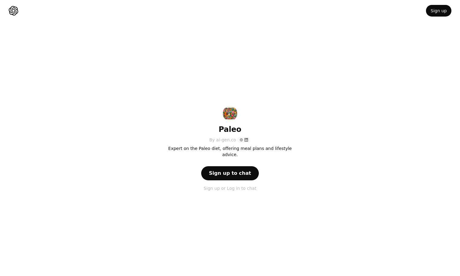 ChatGPT - Paleo Website