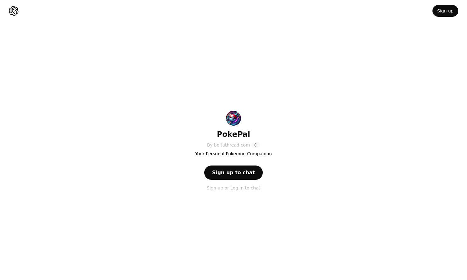 ChatGPT - PokePal Website