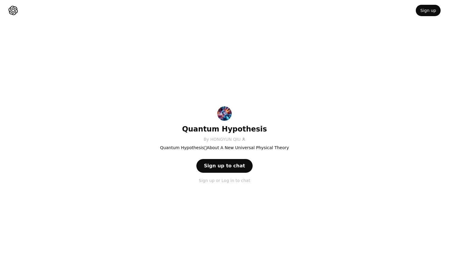 ChatGPT - Quantum Hypothesis Website