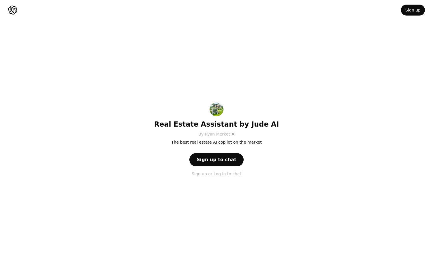 ChatGPT - Real Estate Assistant by Jude AI Website