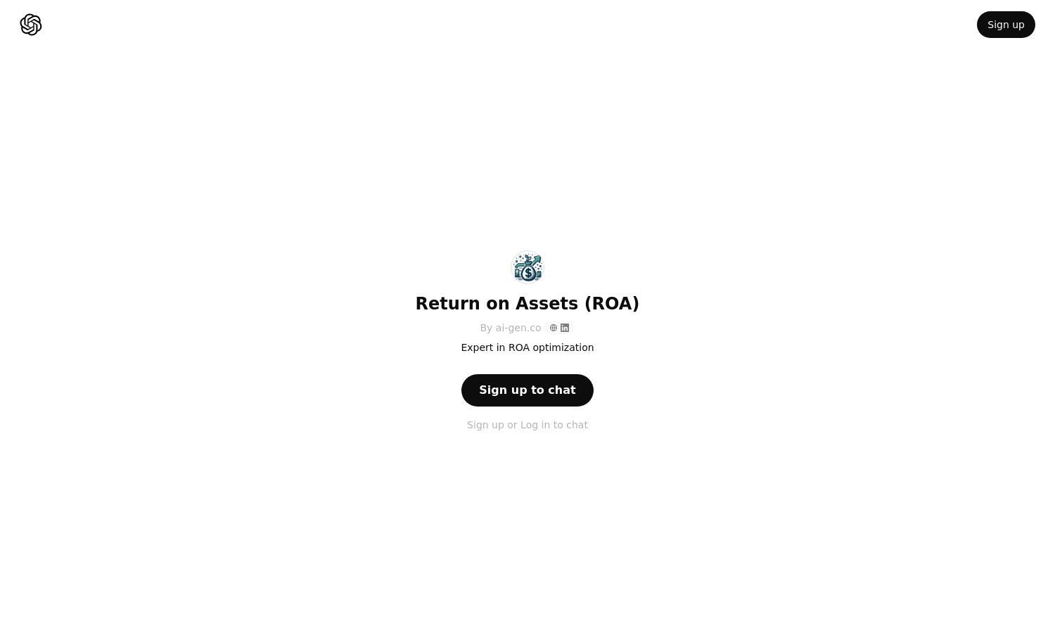 ChatGPT - Return on Assets (ROA) Website