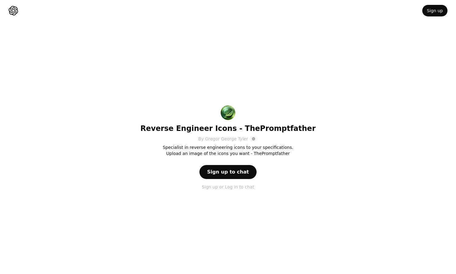 ChatGPT - Reverse Engineer Icons - ThePromptfather Website