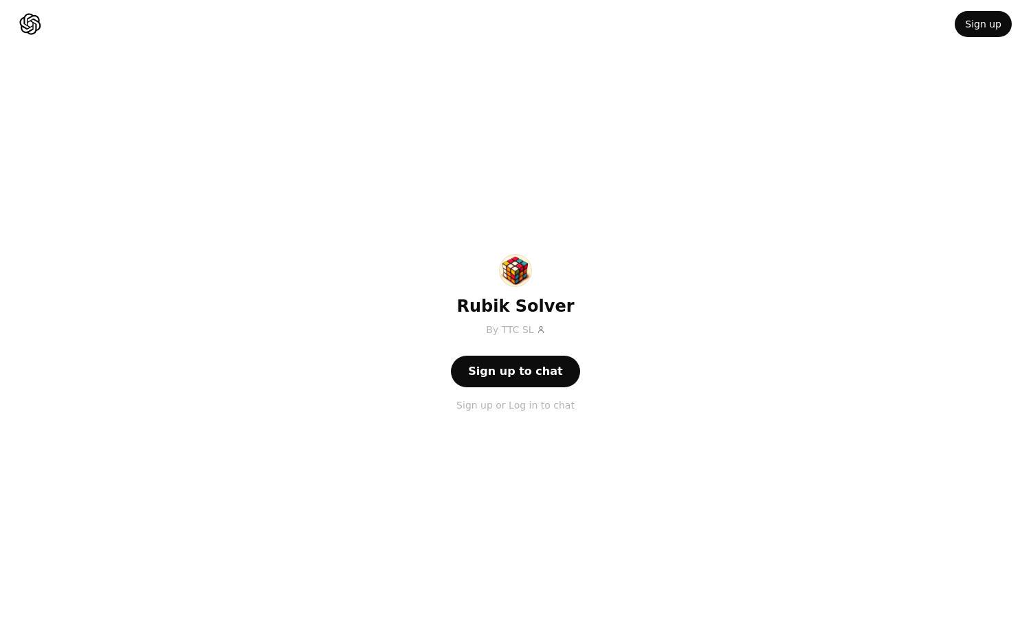 ChatGPT - Rubik Solver Website