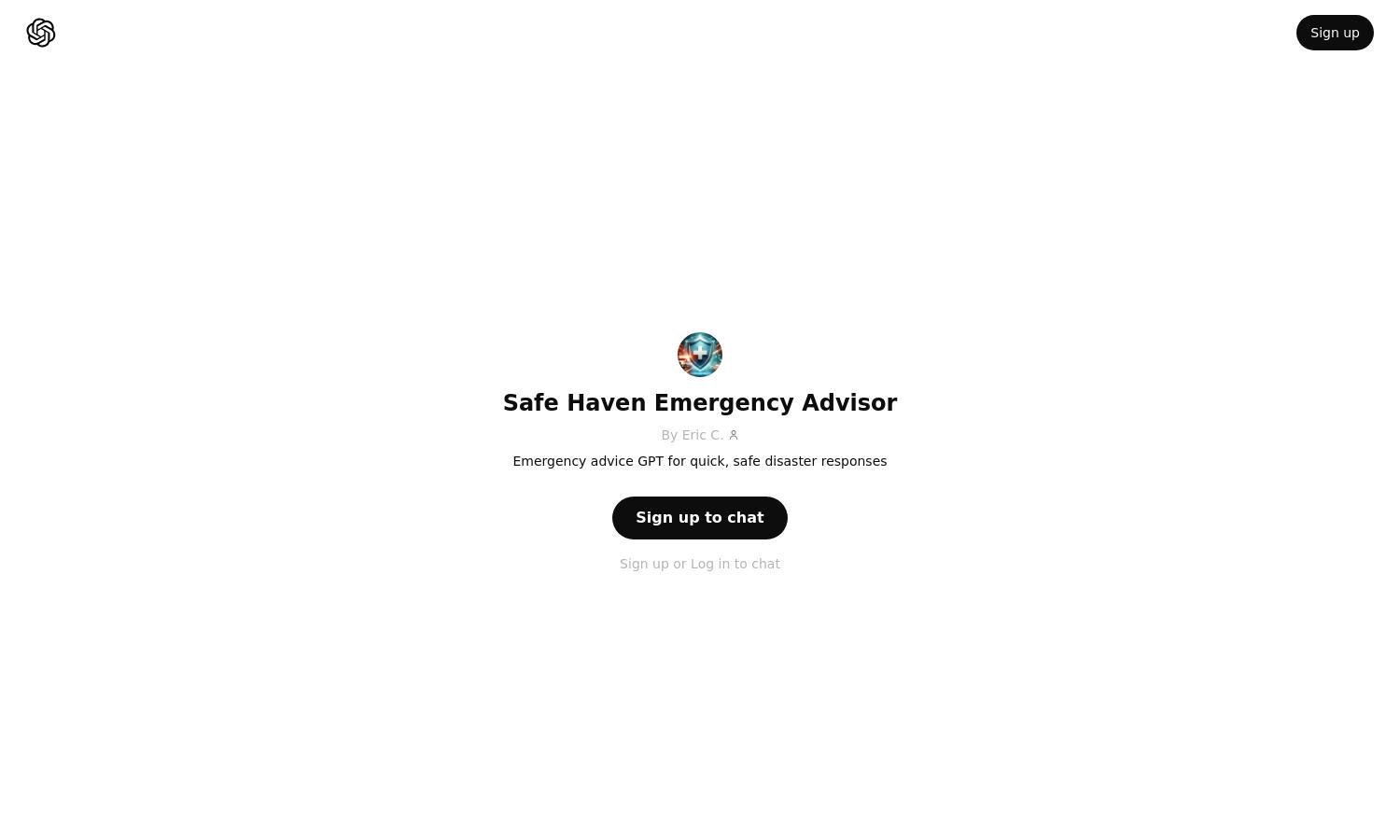 ChatGPT - Safe Haven Emergency Advisor Website