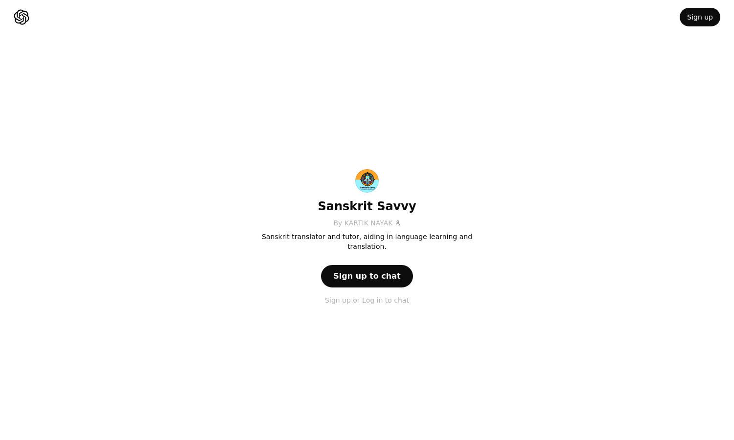 ChatGPT - Sanskrit Savvy Website