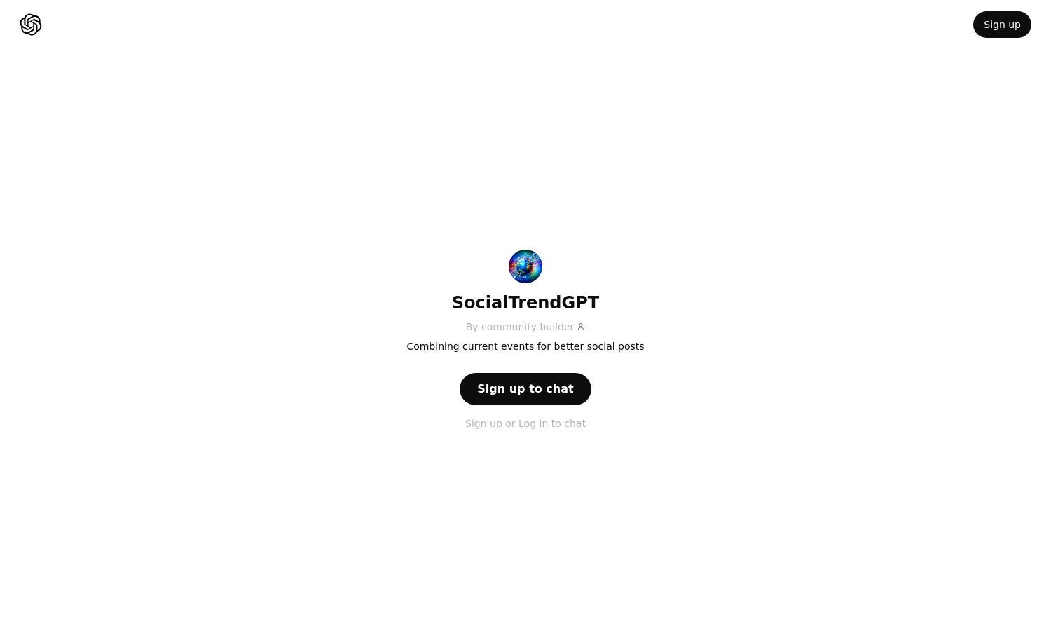 ChatGPT - SocialTrendGPT Website