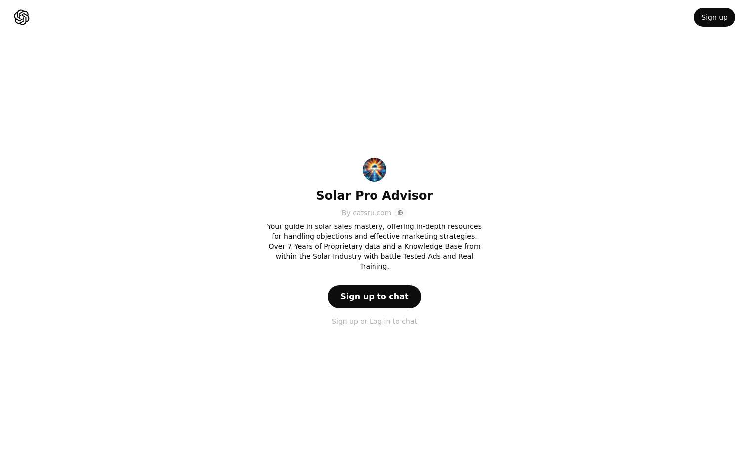 ChatGPT - Solar Pro Advisor Website