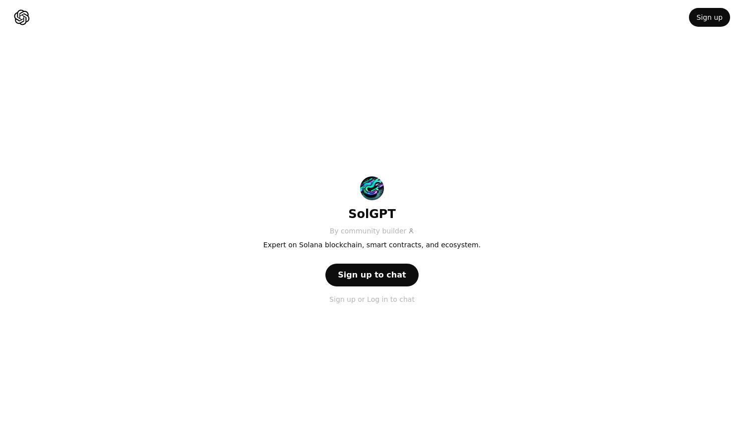 ChatGPT - SolGPT Website