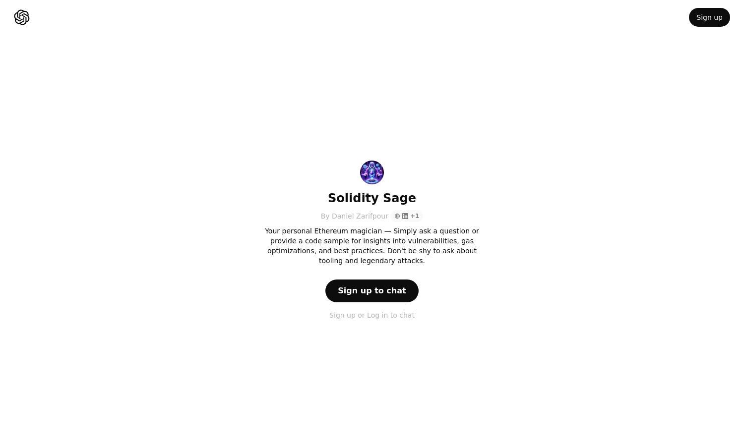 ChatGPT - Solidity Sage Website