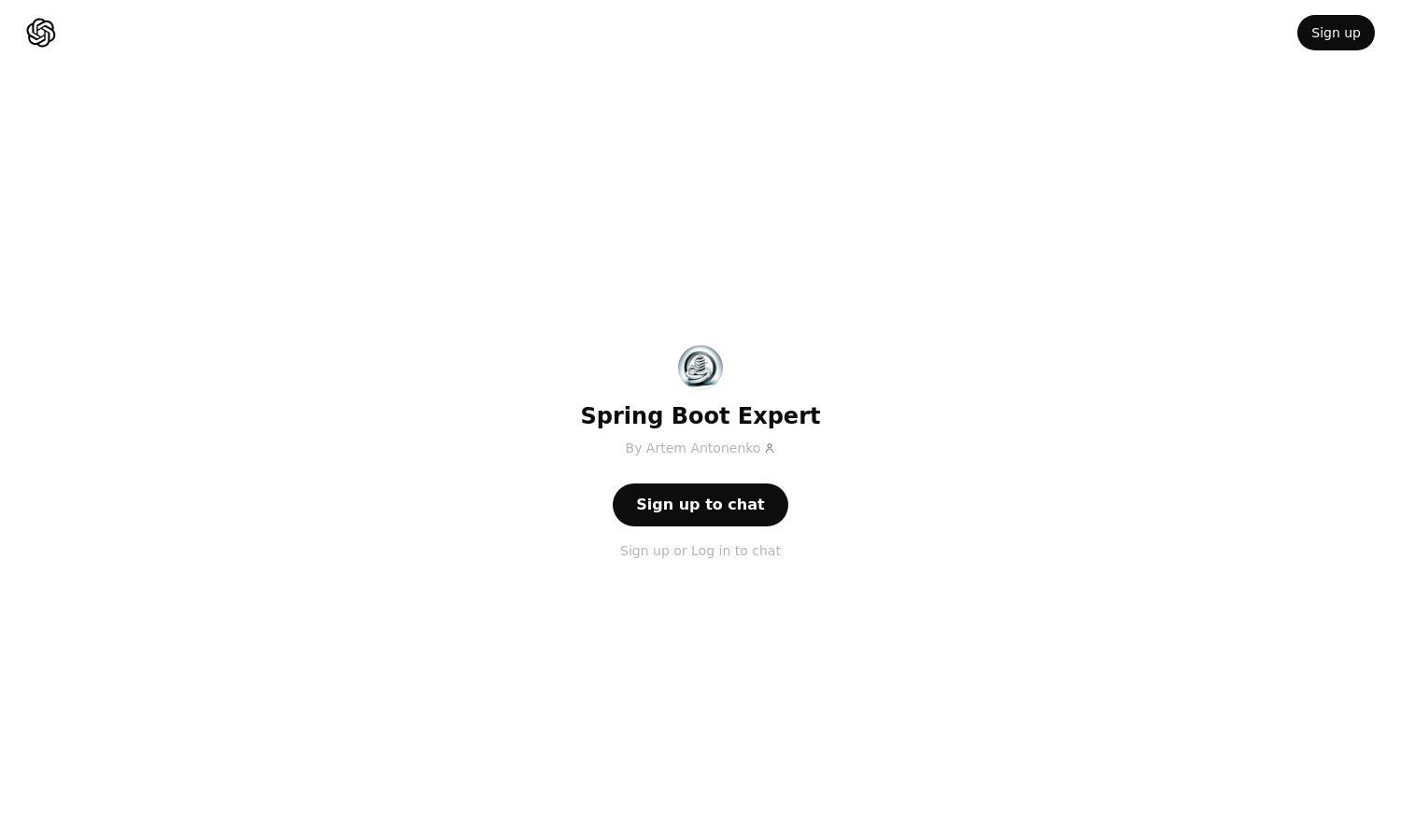 ChatGPT - Spring Boot Expert Website