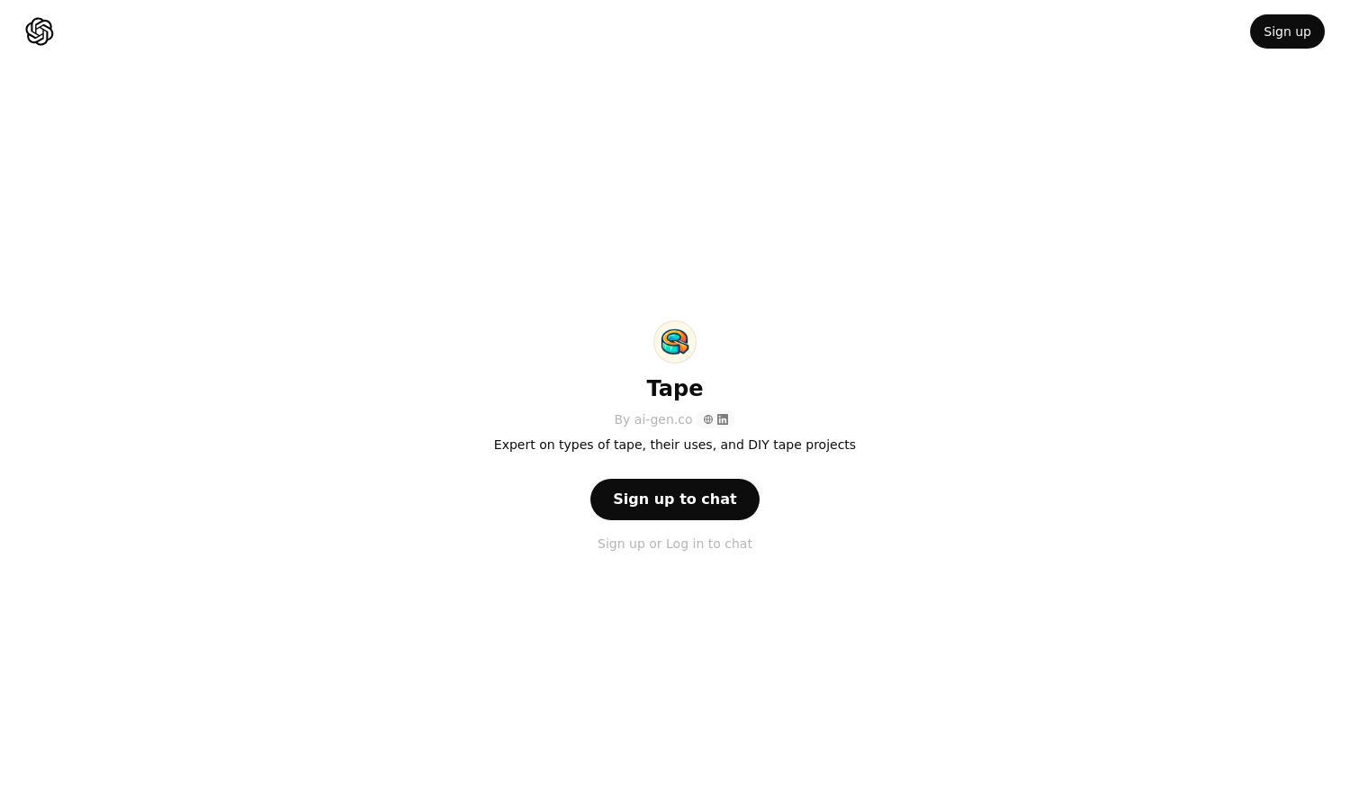 ChatGPT - Tape Website