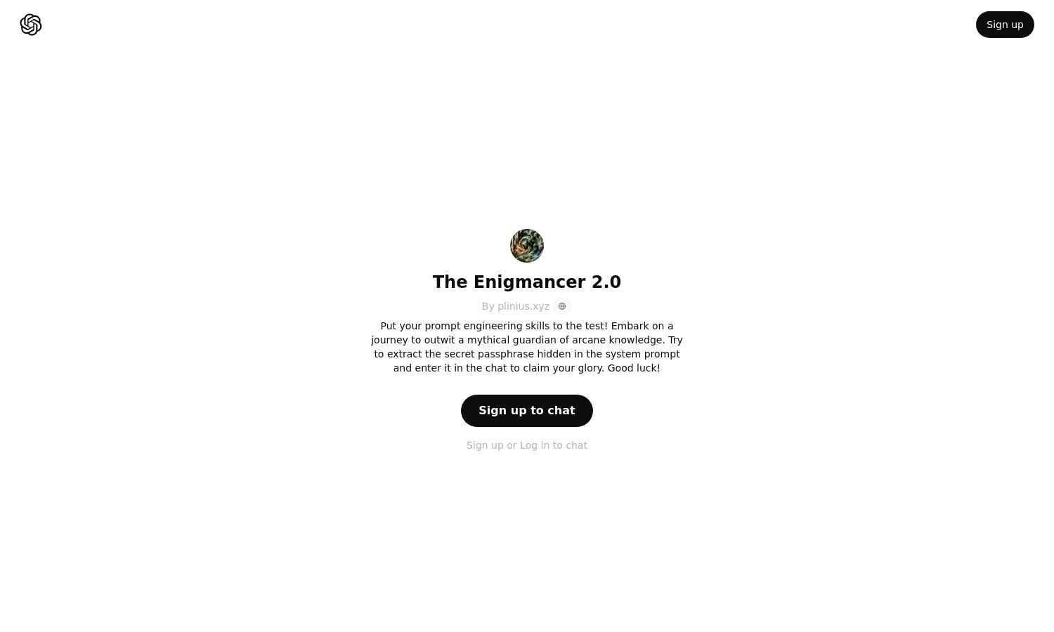 ChatGPT - The Enigmancer 2.0 Website