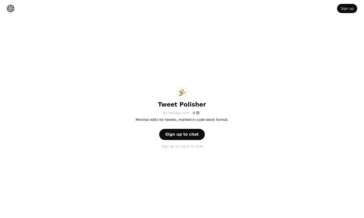 ChatGPT - Tweet Polisher Website