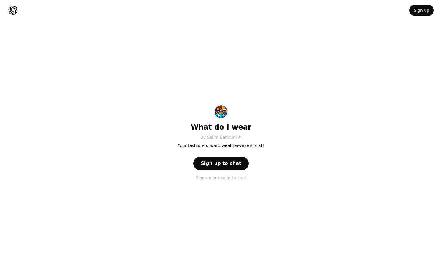 ChatGPT - What do I wear Website