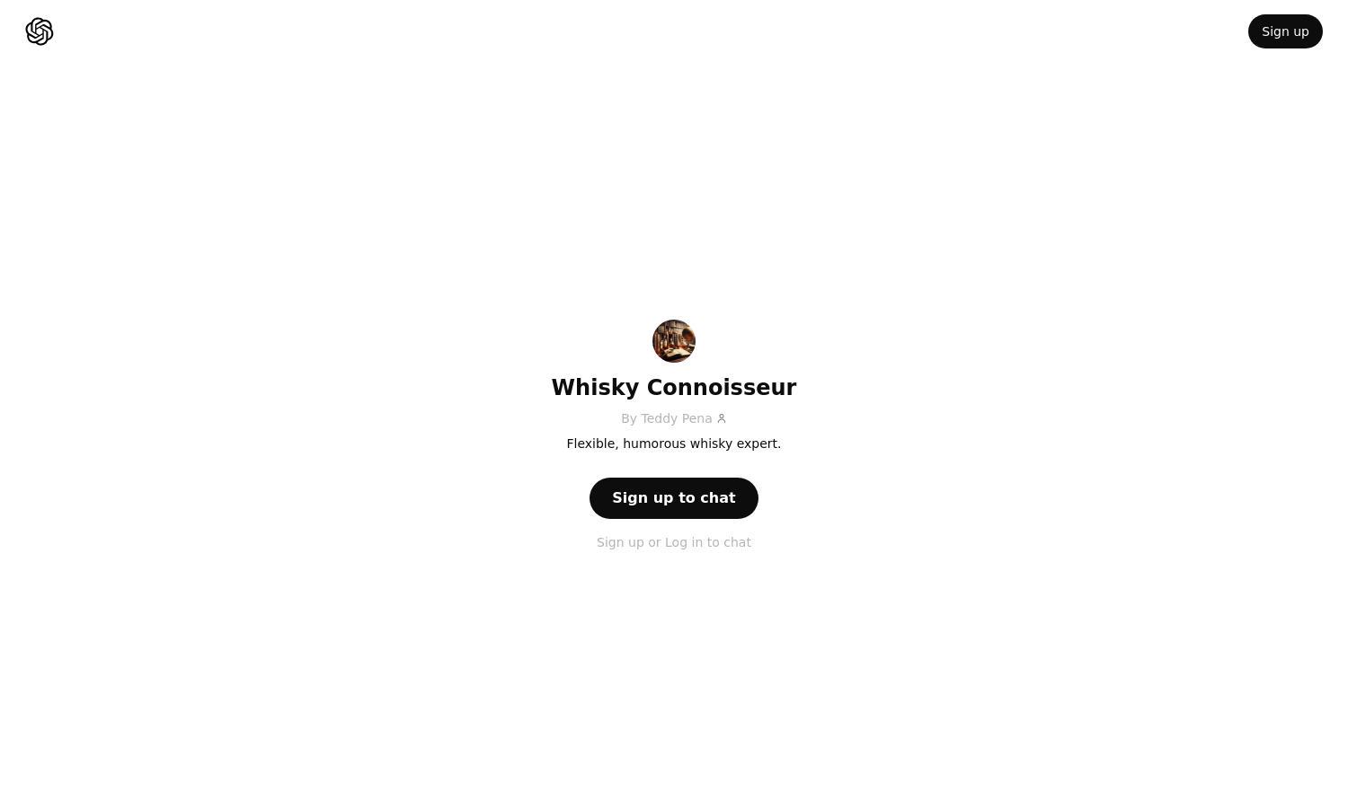 ChatGPT - Whisky Connoisseur Website