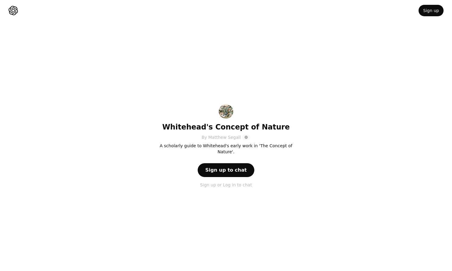 ChatGPT - Whitehead's Concept of Nature Website