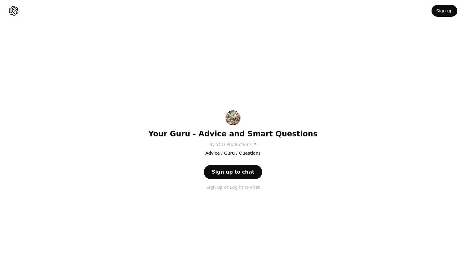 ChatGPT - Your Guru - Advice and Smart Questions Website