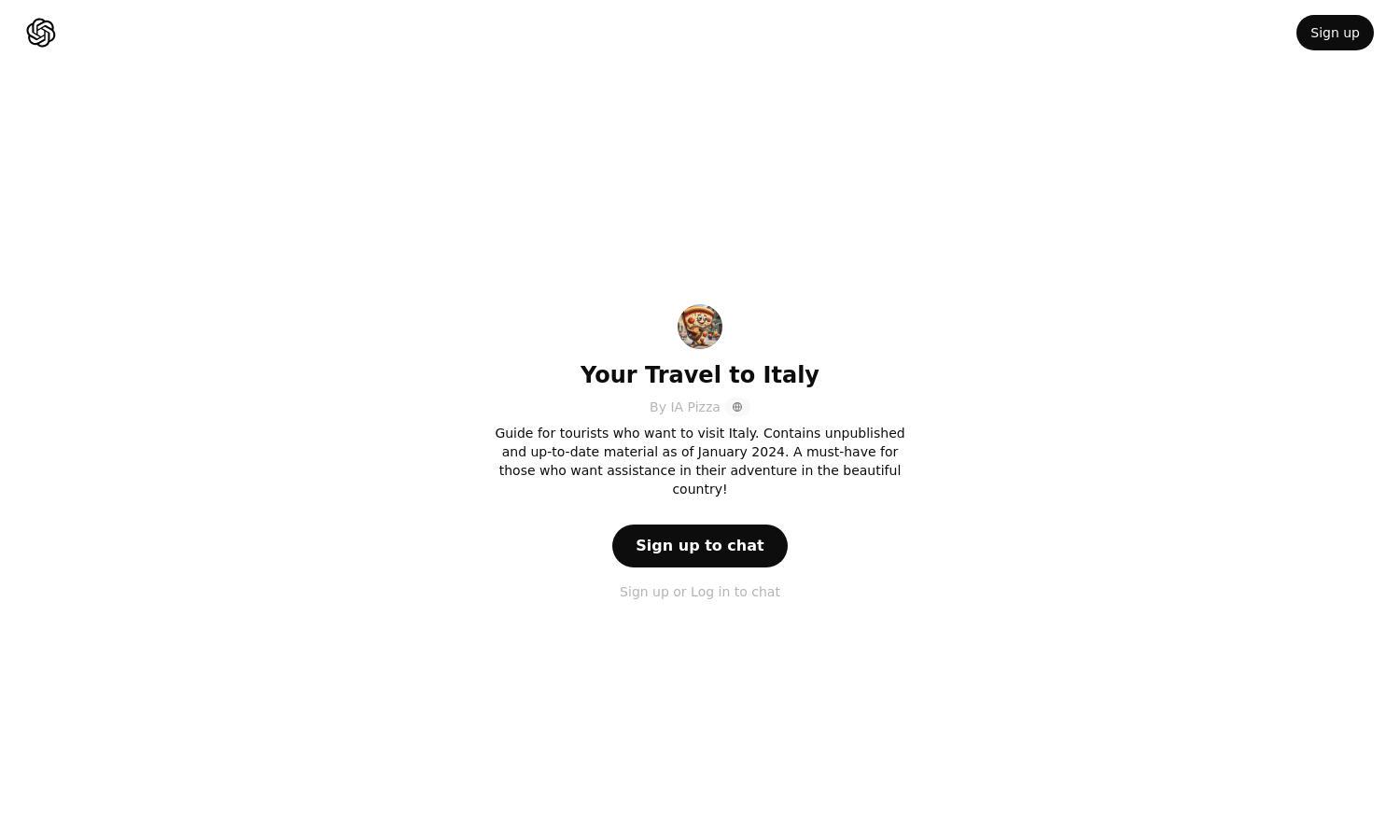 ChatGPT - Your Travel to Italy Website