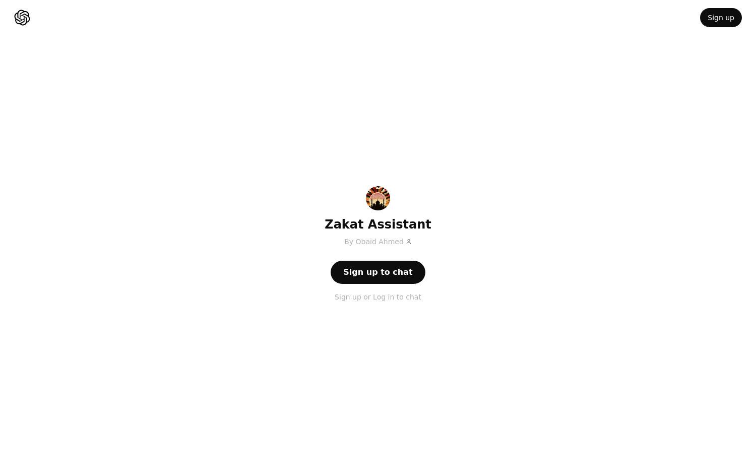 ChatGPT - Zakat Assistant Website