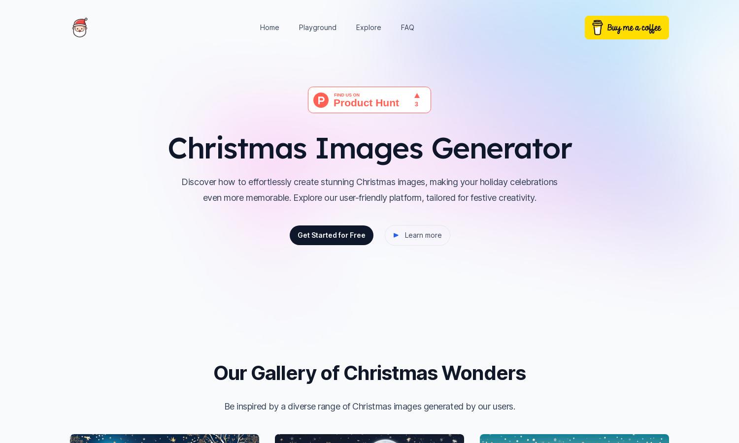 Christmas Images Generator Website