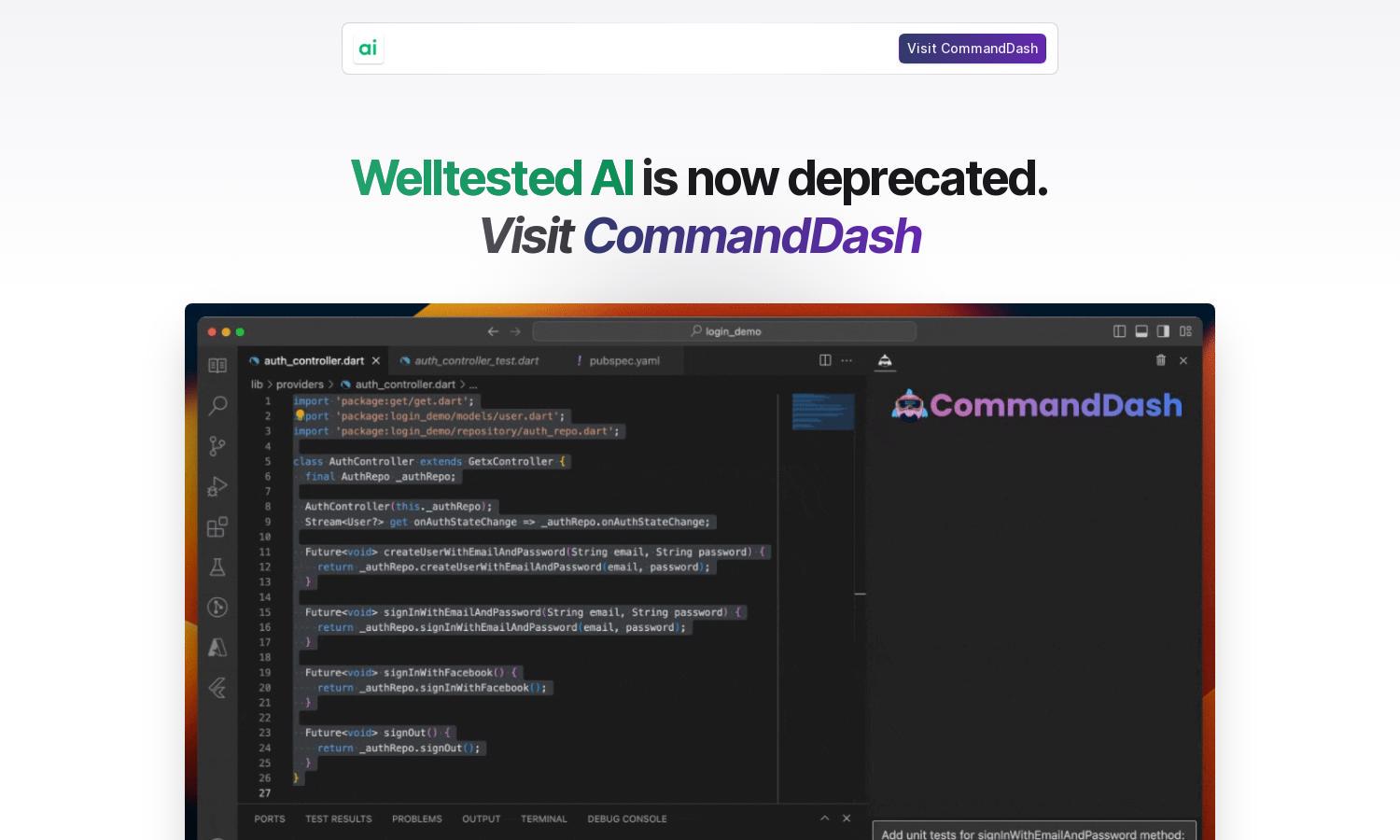 CommandDash Website