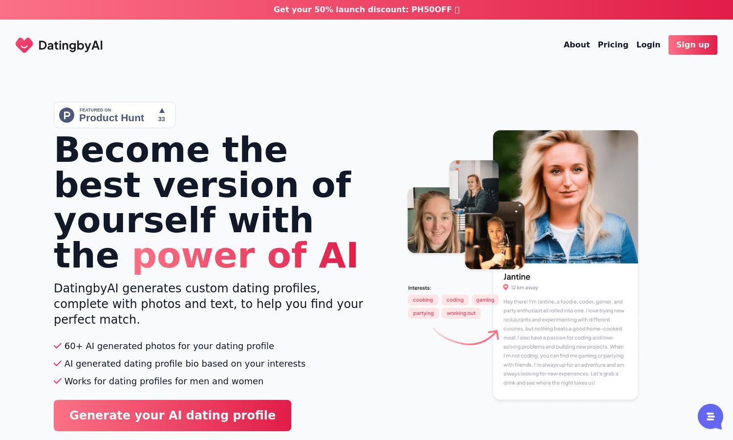 DatingbyAI Website