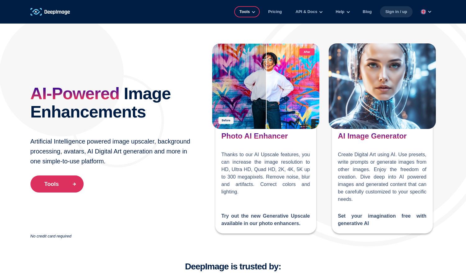 Deep-Image.ai Website