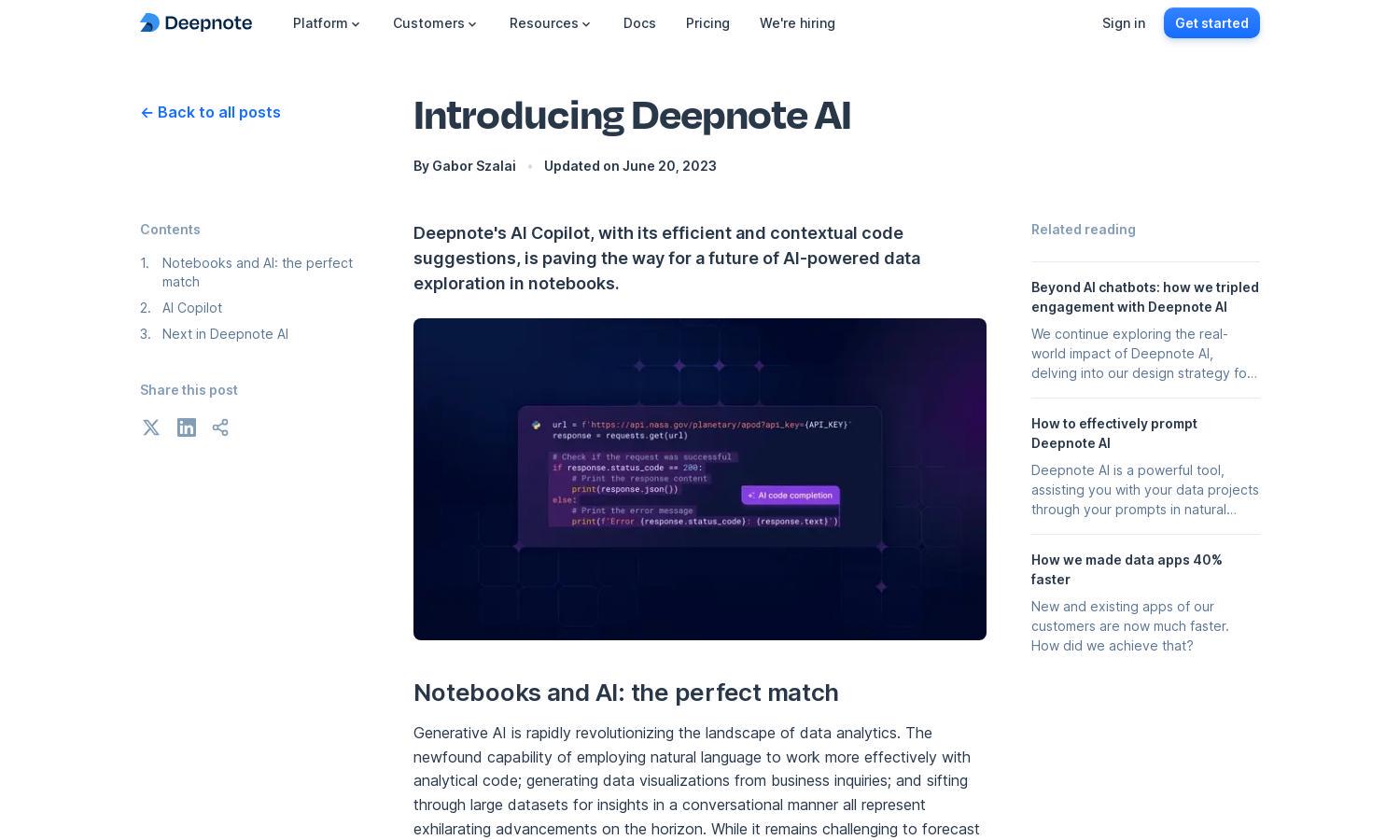 Deepnote Website