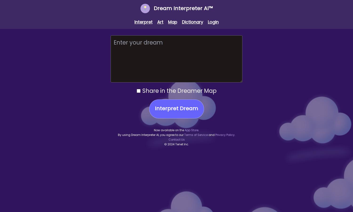 Dream Interpreter AI Website