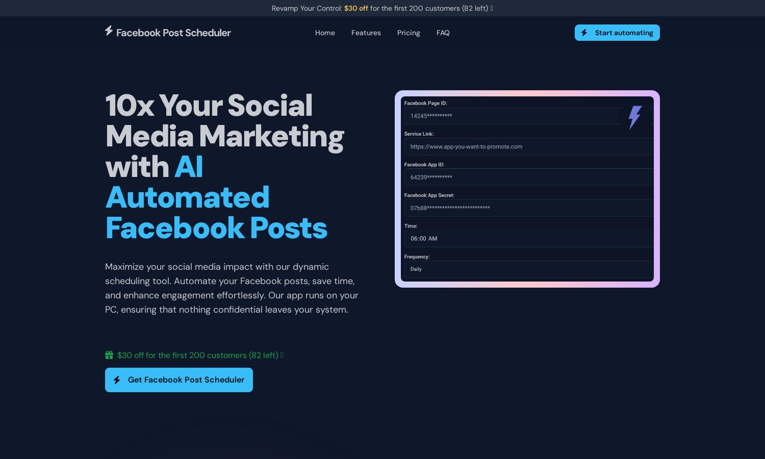 Facebook Post Scheduler Website