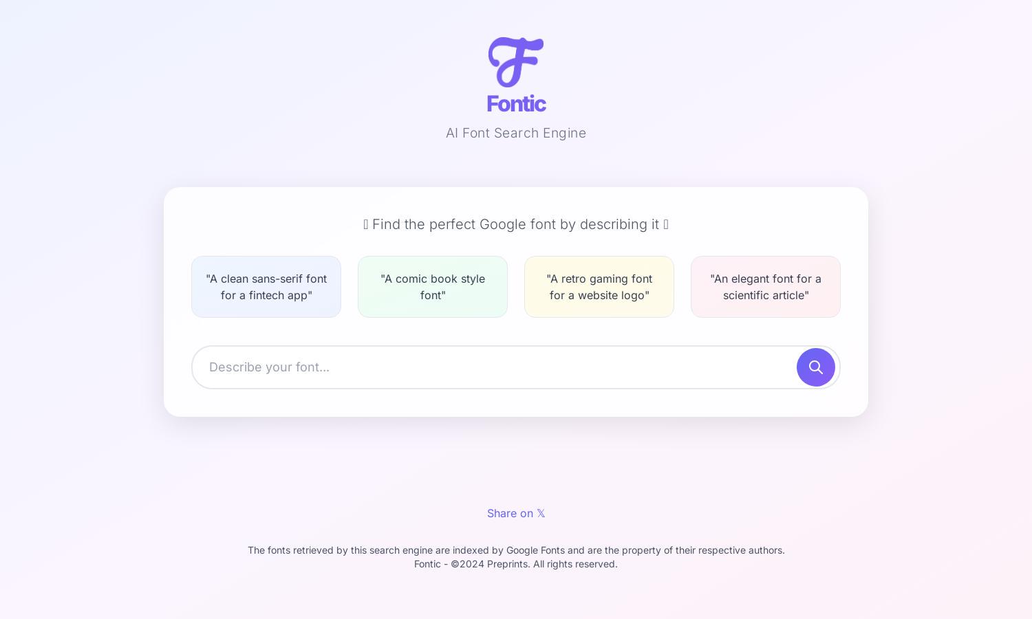 Fontic Website