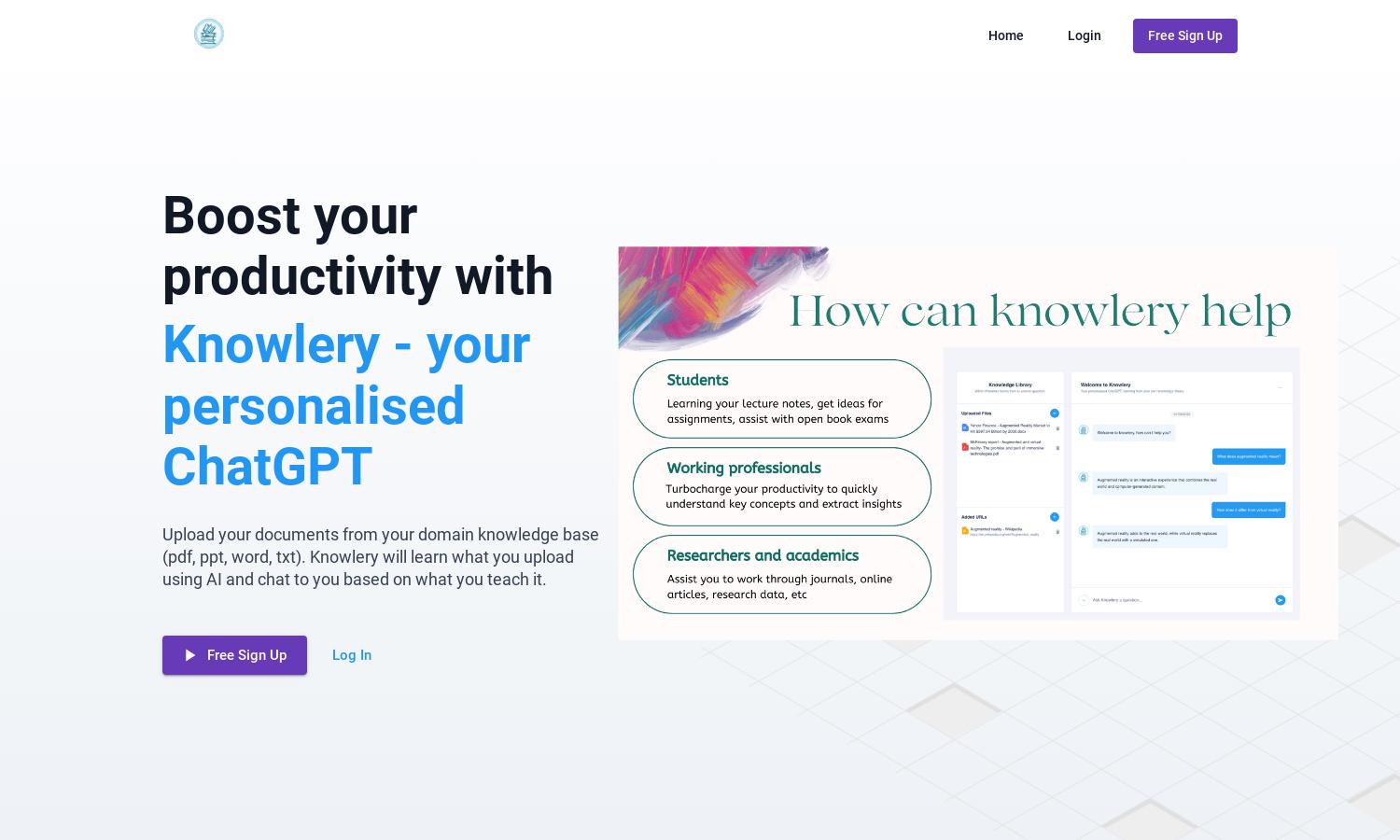 Knowlery AI Website