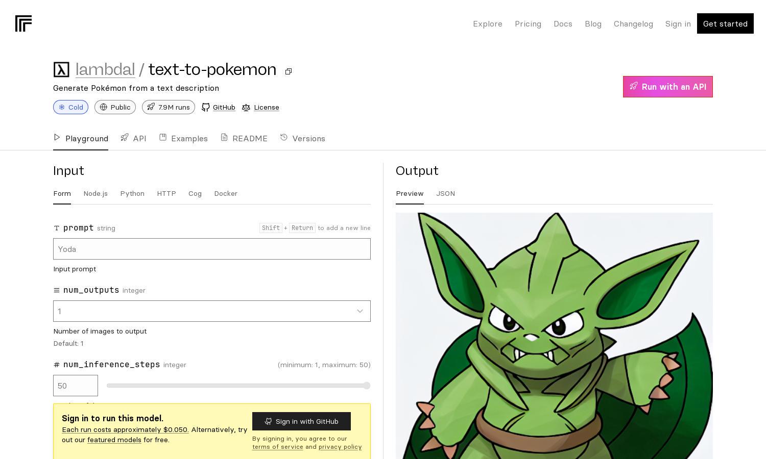 lambdal/text-to-pokemon Website