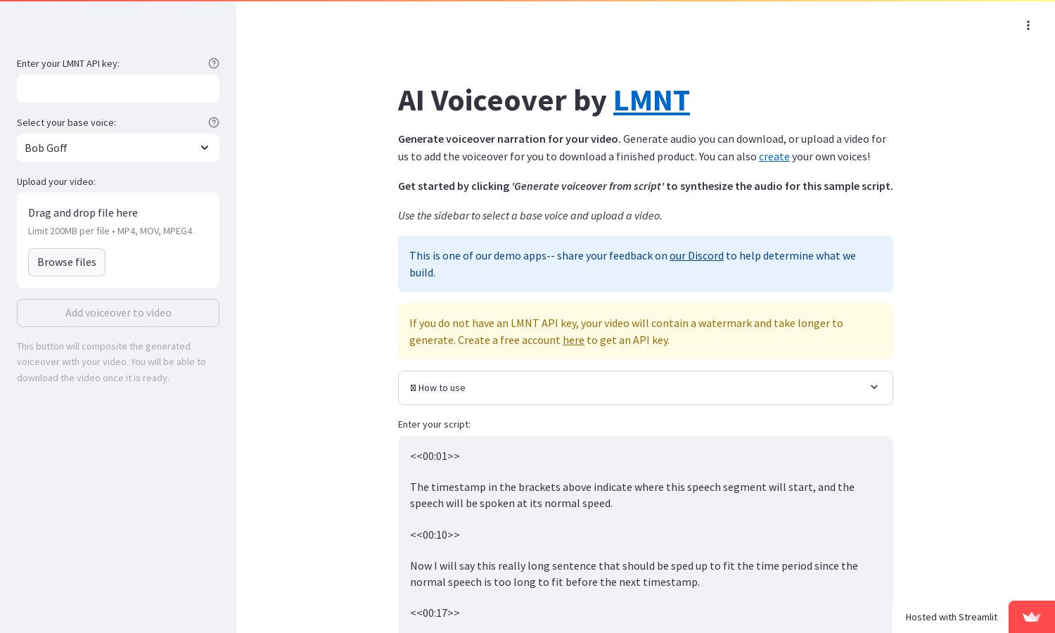 LMNT Voiceover Website